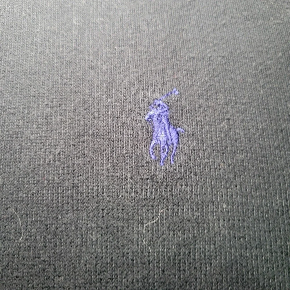 Polo Ralph Lauren Mens Black Quarter Zip‎ Pullover Cotton Knit Sweater Purple
